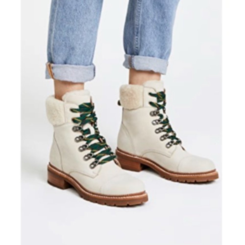 Frye Samantha Hiker Boot | Size 10M | IVORY